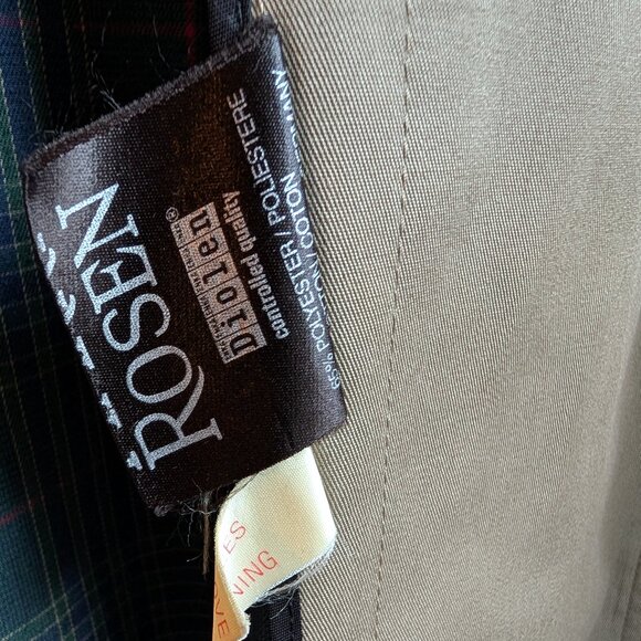 Vintage Harry Rosen Sedgwick Classic Mens Trench Coat – Size 44 Large / XL - Picture 9 of 11